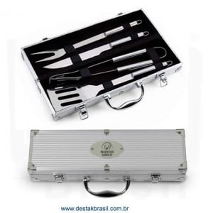 kit churrasco personalizado 4 pcs