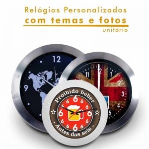 relogio personalizado foto temas